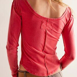 Free People We The Free Can’t Let Go Shirt - Red Racer